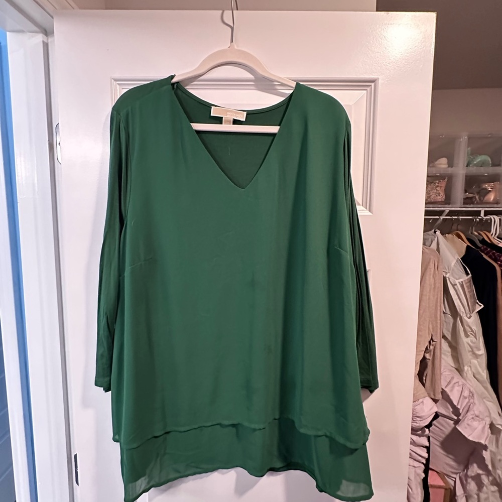 Michael Kors Green Flowy Blouse